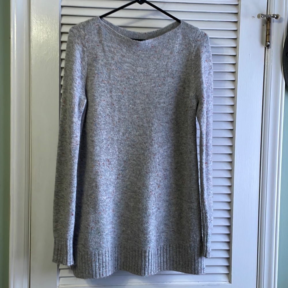 Tunic length multi colored sweater